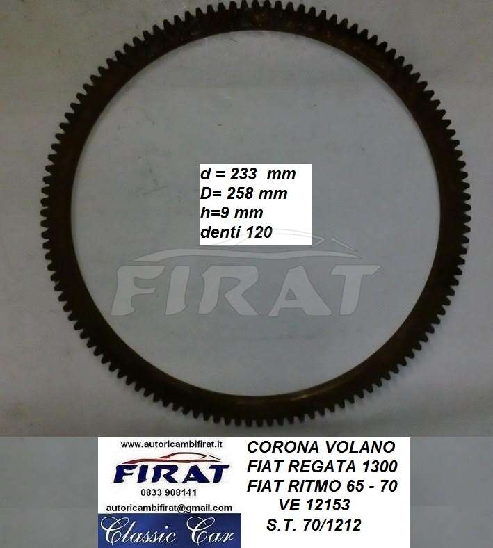 CORONA VOLANO FIAT RITMO 1300 - REGATA 1300 (12153)